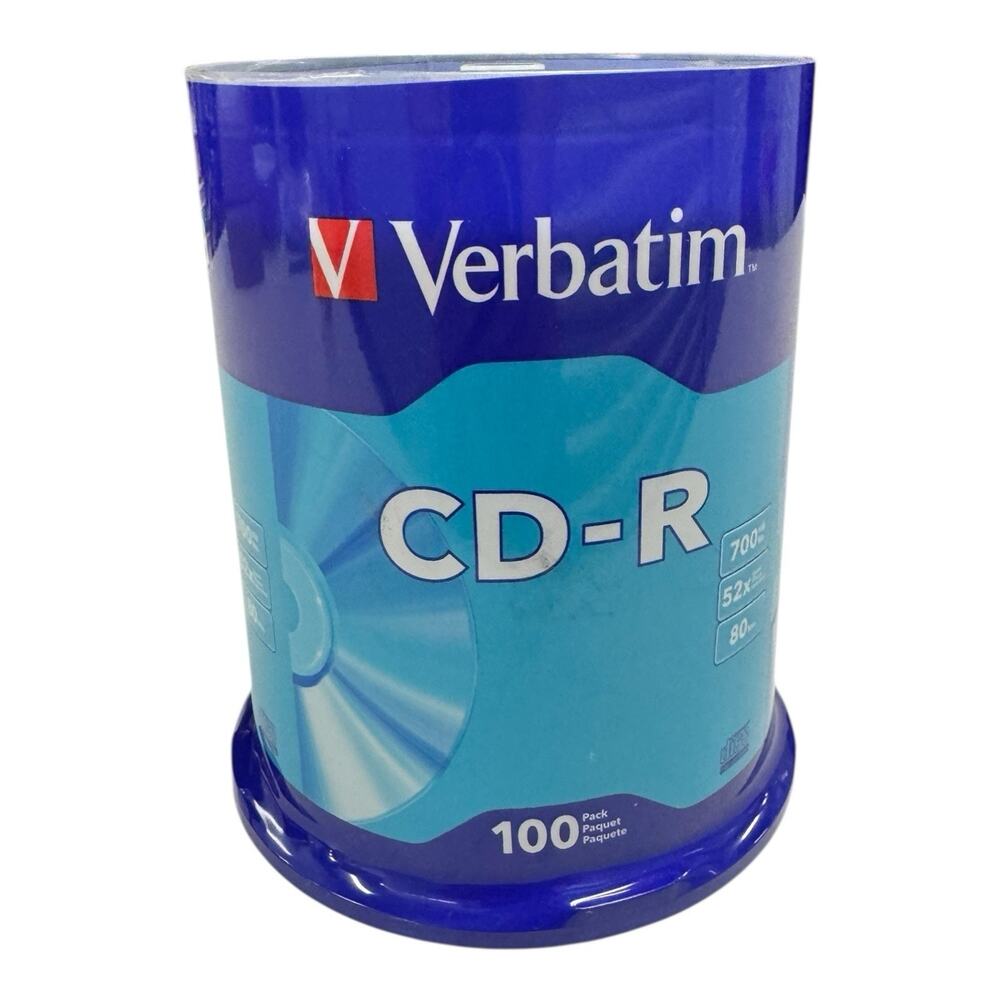 Verbatim 94554 52x CD-R 700MB Capacity Gray 100/Pack